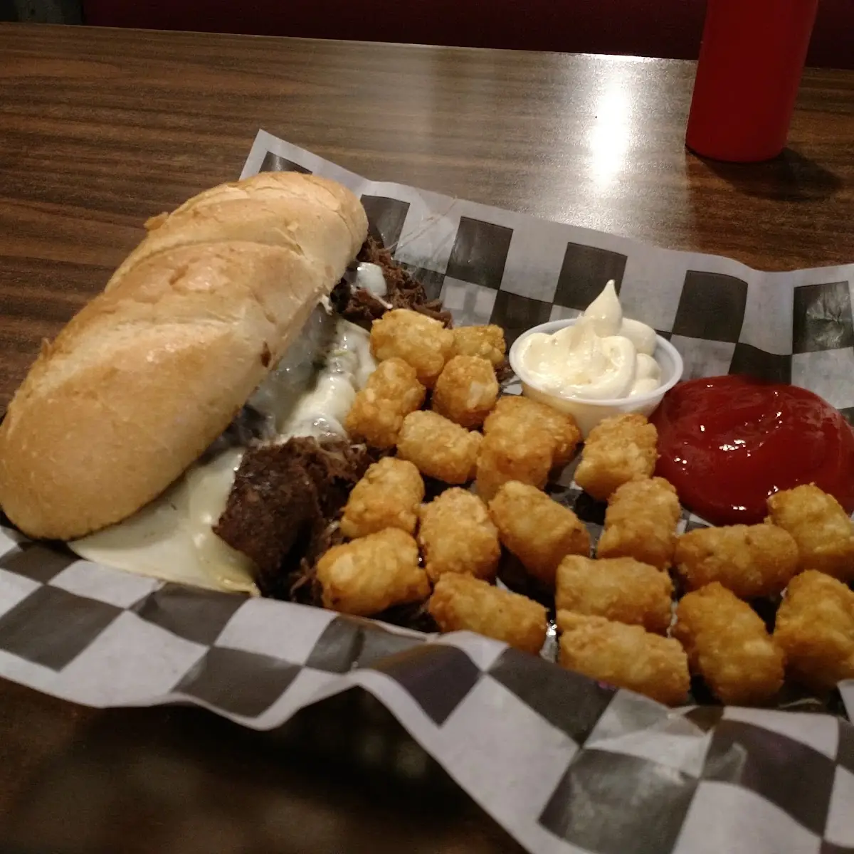 Philly Cheese Steak and Tots