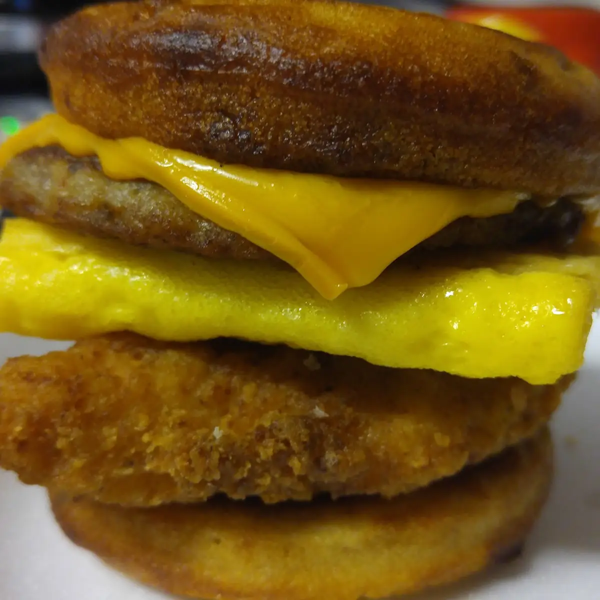 Chicken Sausage Egg and Cheese Mcgriddle