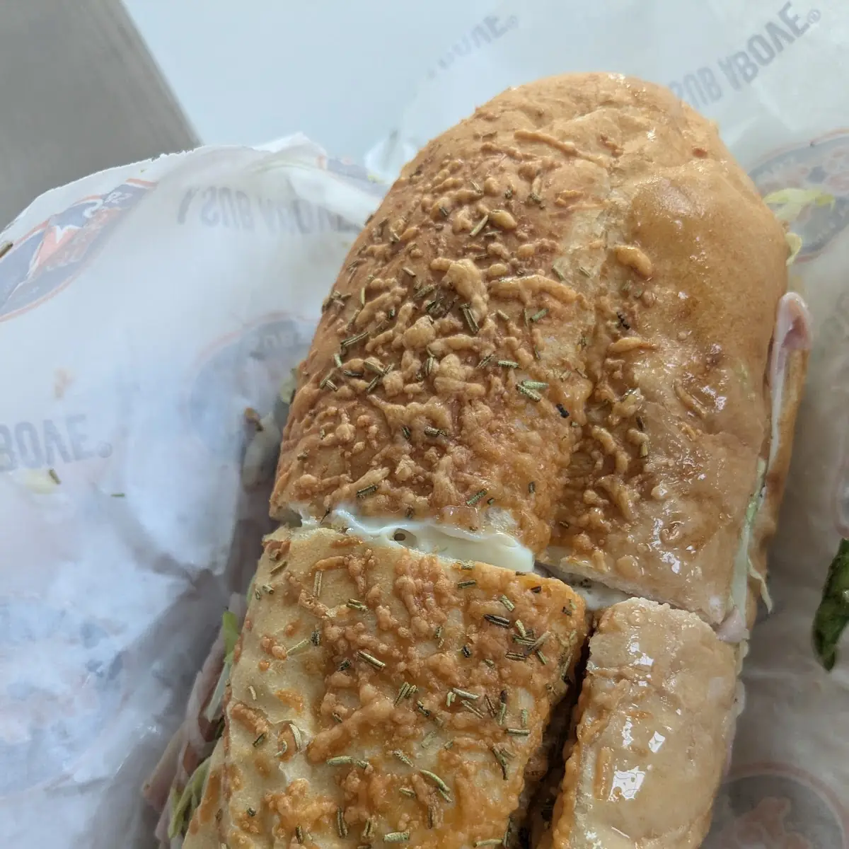 13 Italian Sub on Parmesan and Cheese Bread