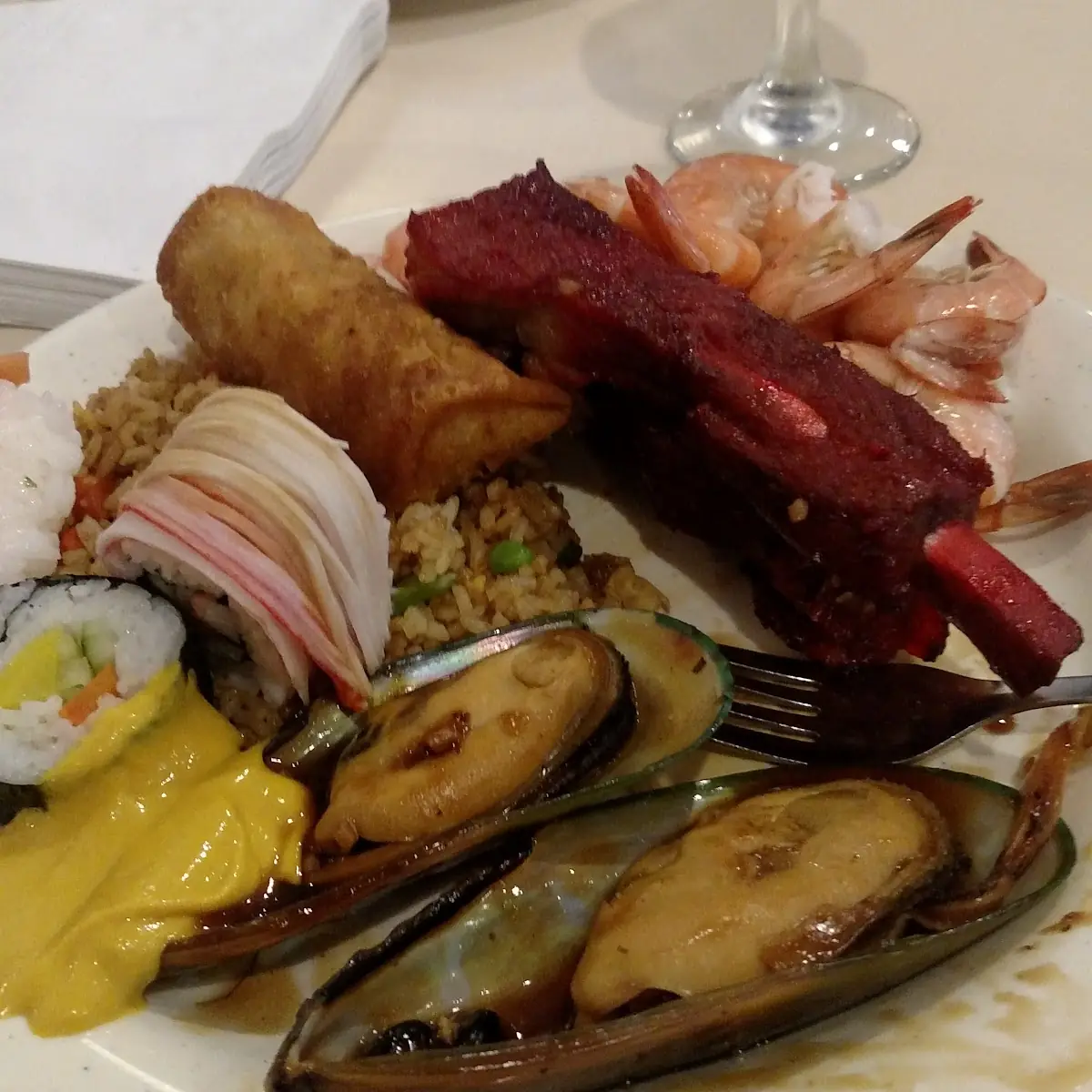 Combo Fried Rice Egg Roll