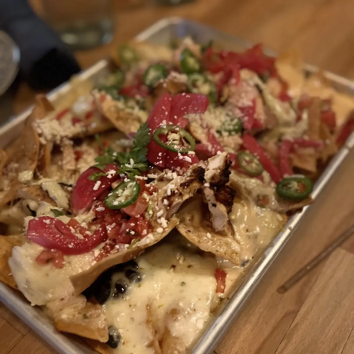 Ancho Buffalo Fried Chicken Nachos