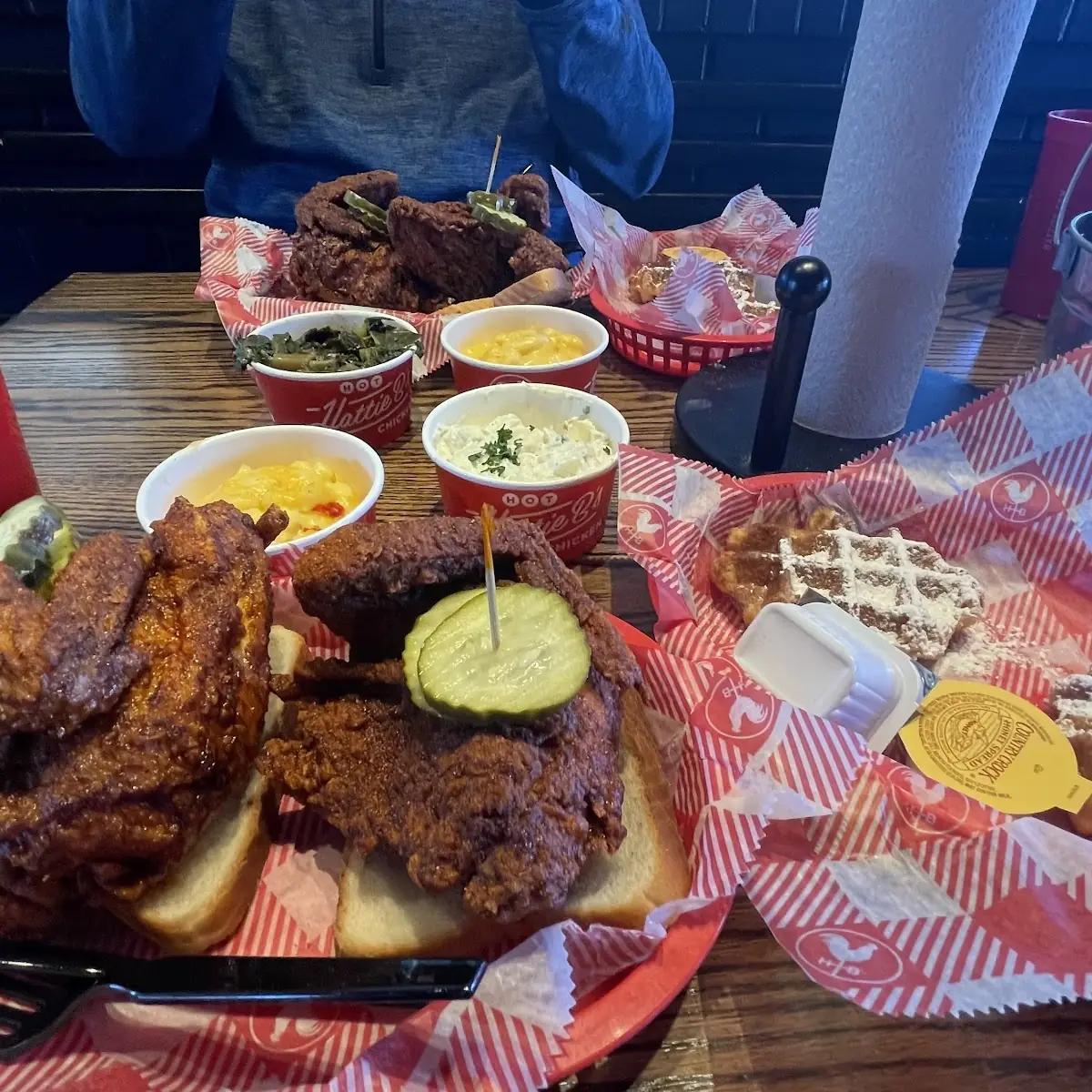 Large White Chicken and Waffles