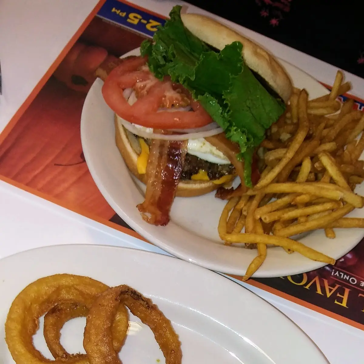 Bacon Double Cheeseburger Deluxe with Fries