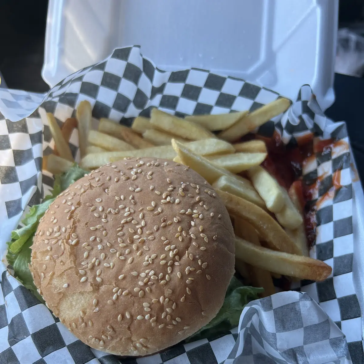 Bacon Cheeseburger and Fries
