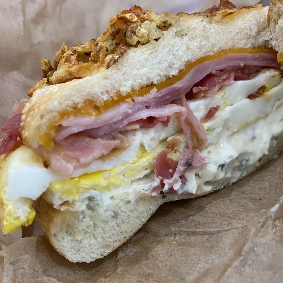 Ham & Swiss Egg Sandwich