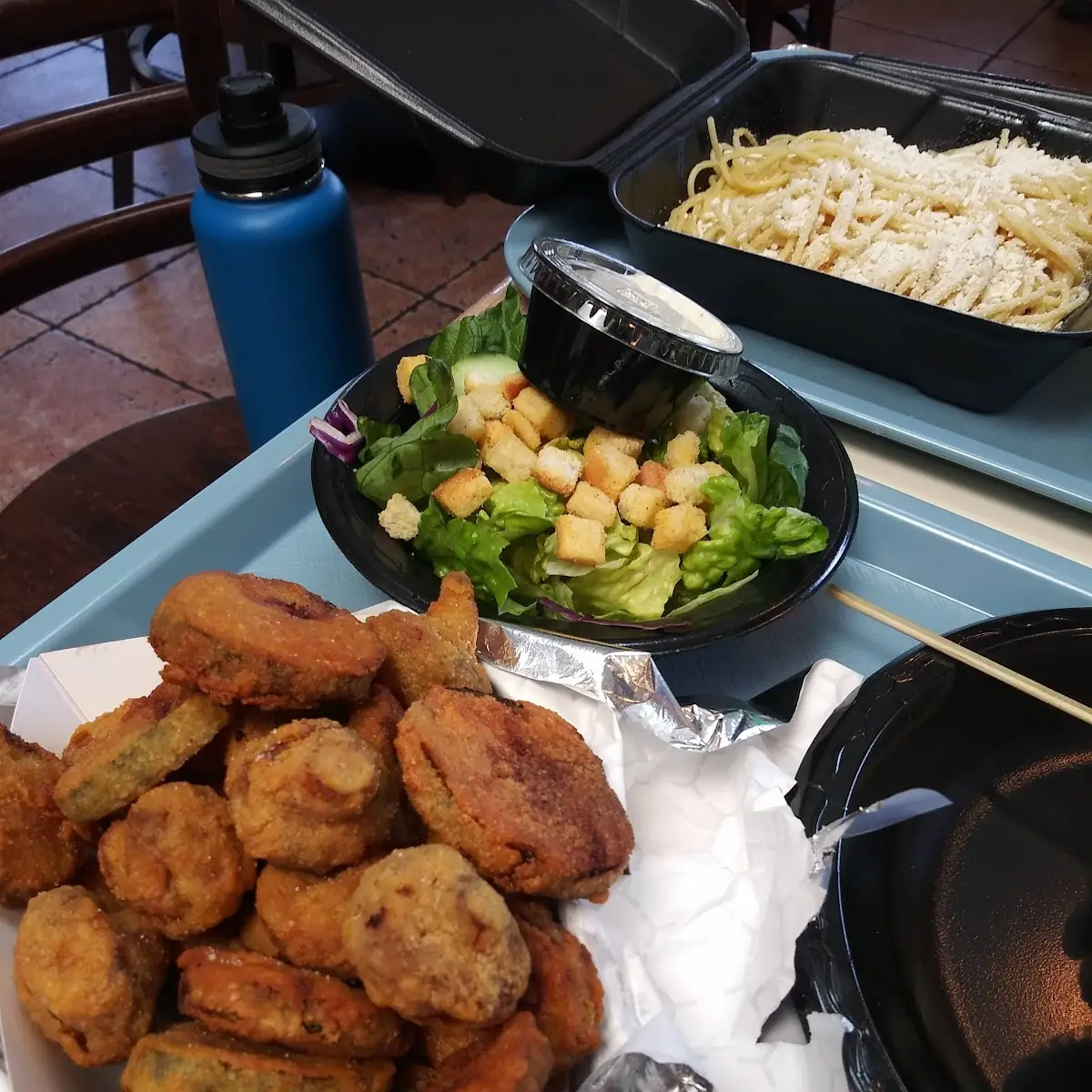 Fried Mushrooms and Zuchinni