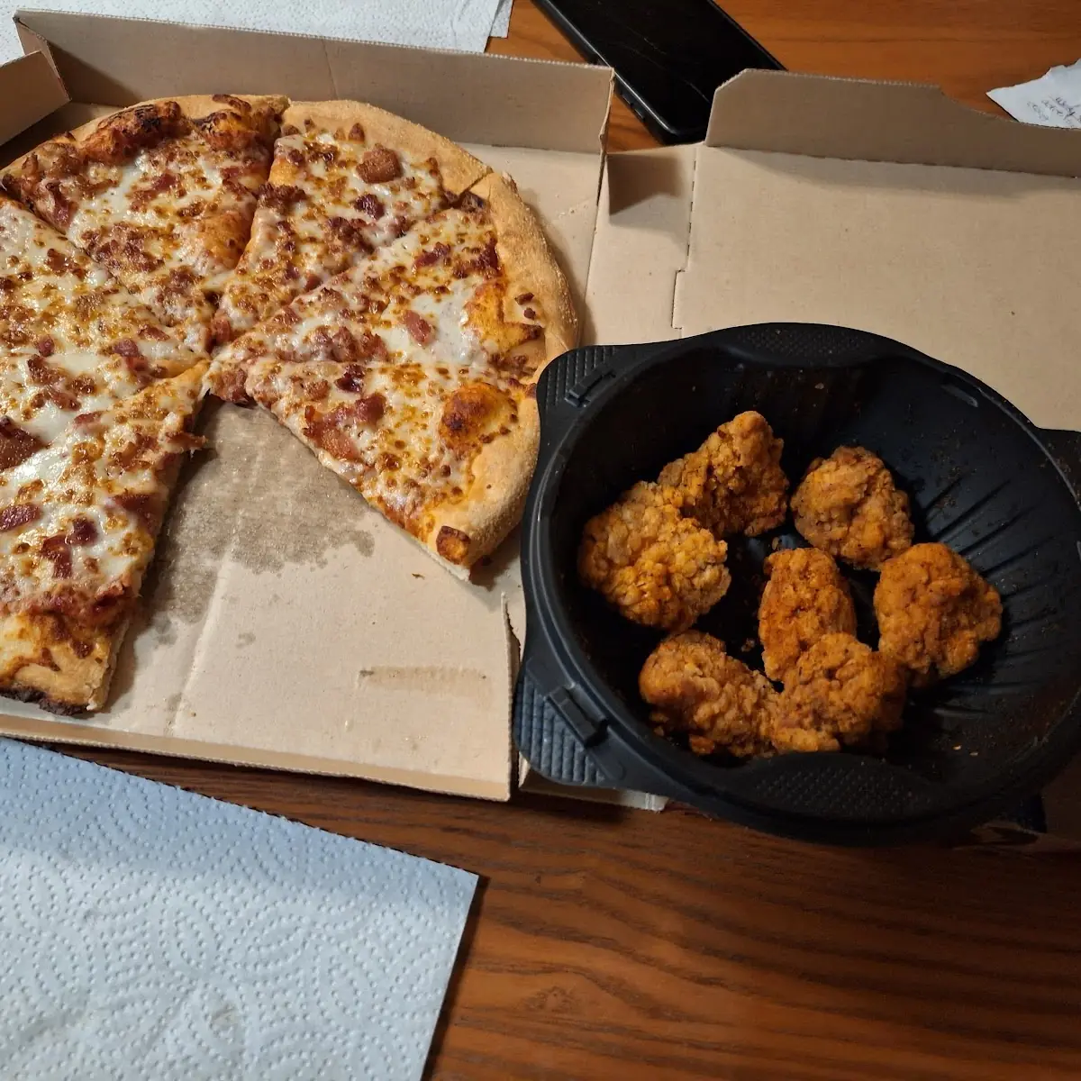 Pizza and Chicken Nuggets