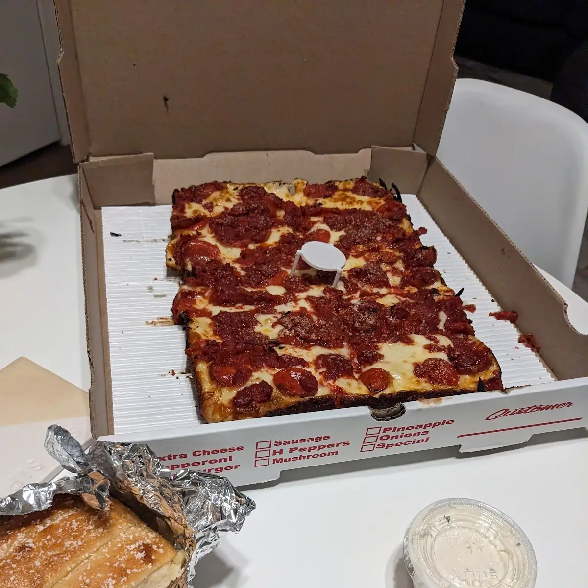 Square Pepperoni Pizza