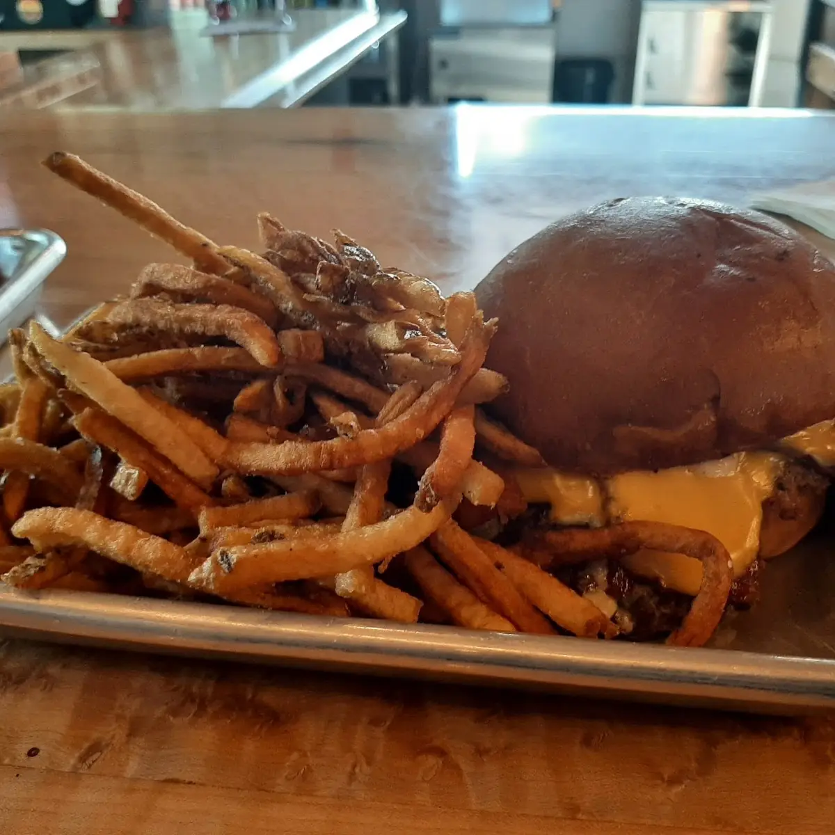 Burger and Hand Cut Fries