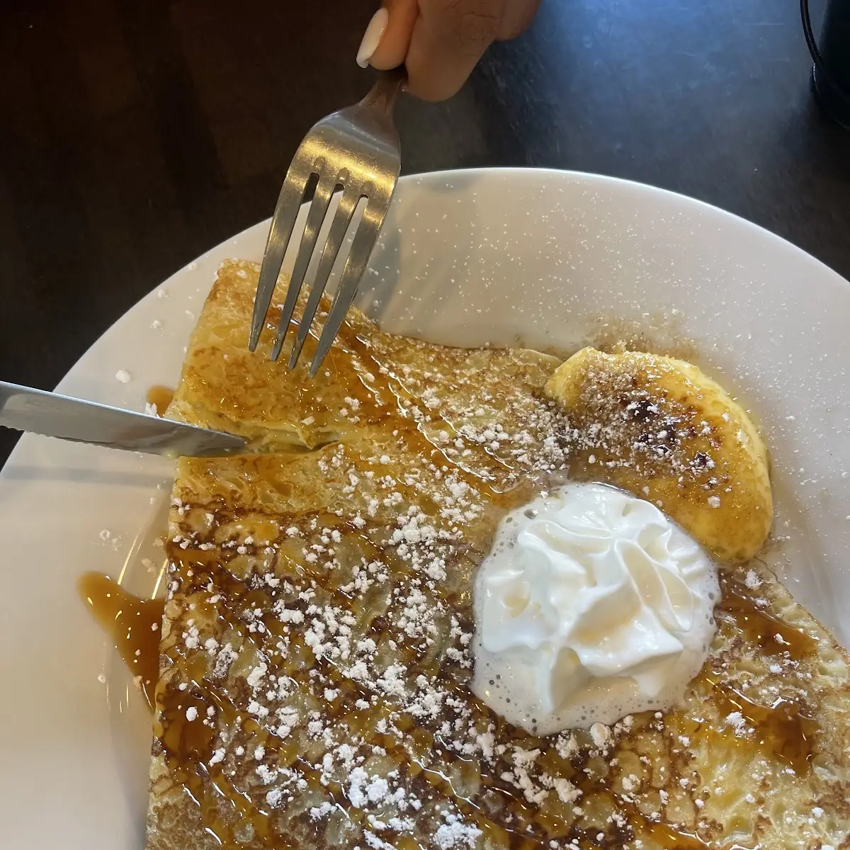 Apple Cinnamon Crepe with Strawberries