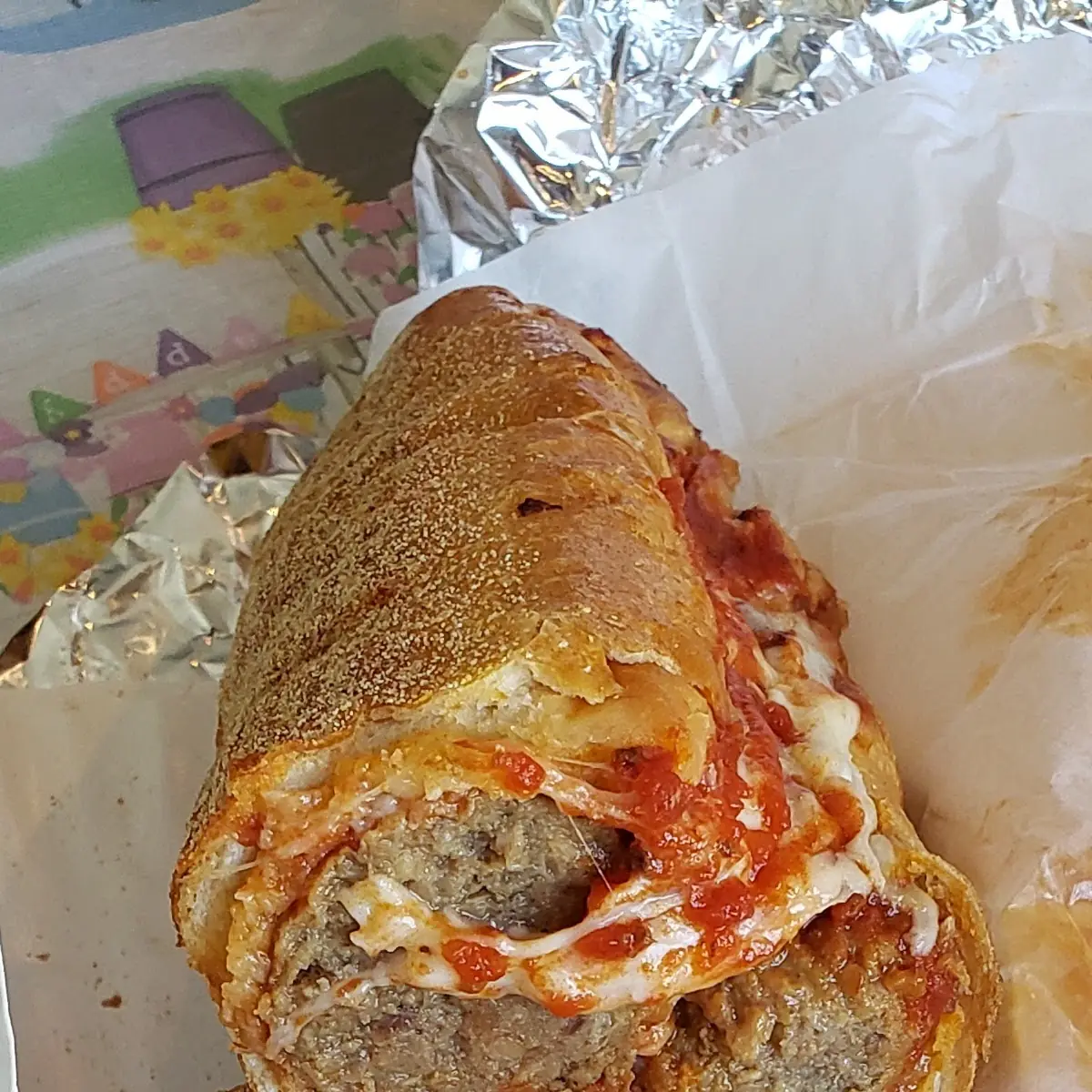 Meatball Parmesan with Fries & Medium Drink