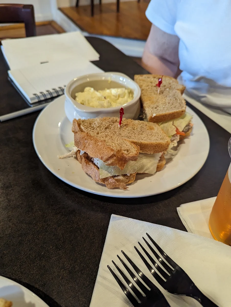 Chicken Salad Sandwich with Potato Salad Side