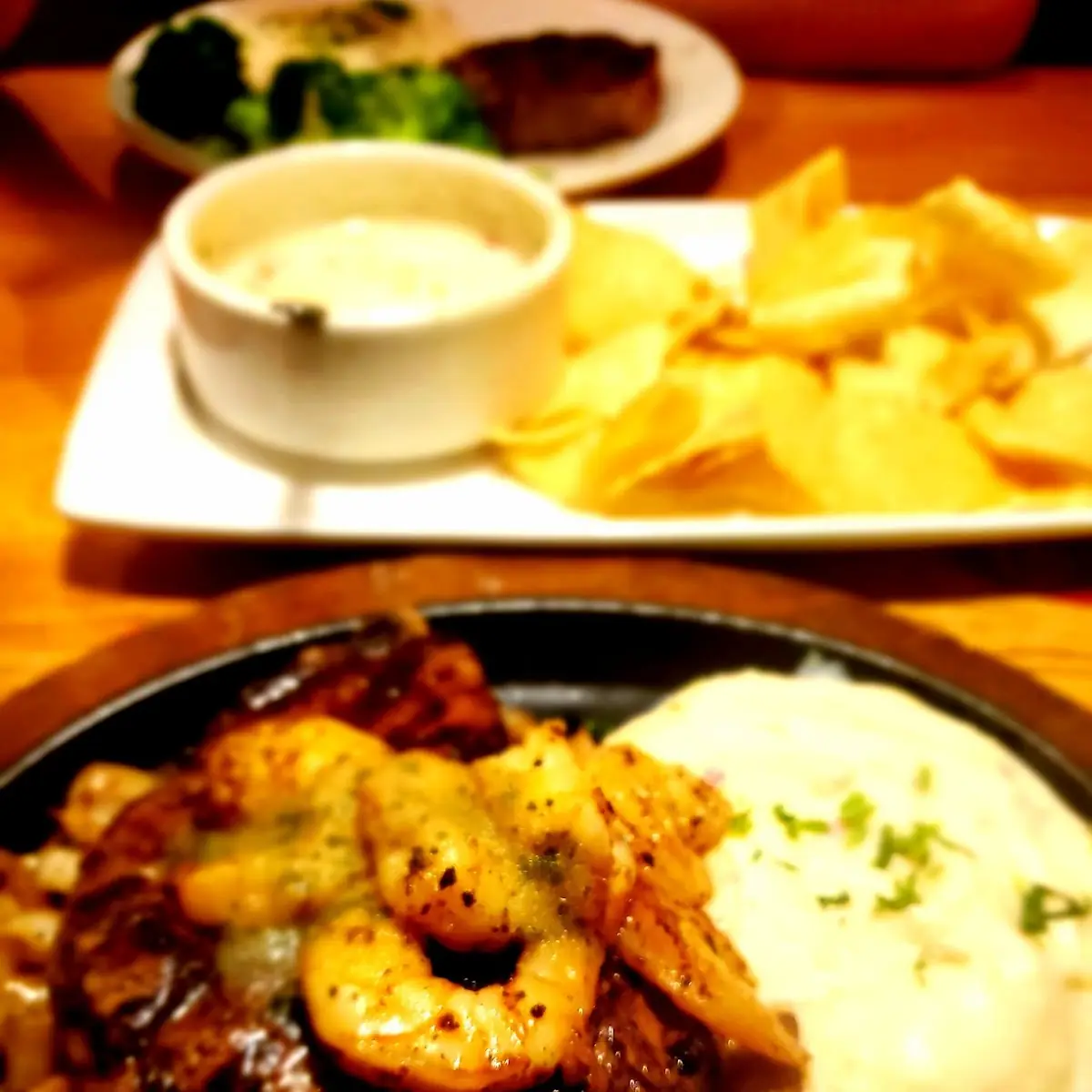 Sirloin & Shrimp Chips & Queso