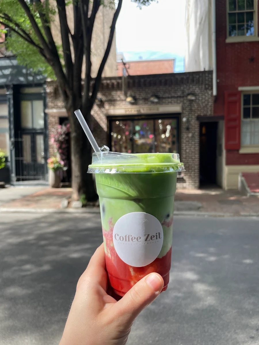 Iced Matcha Strawberry Latte