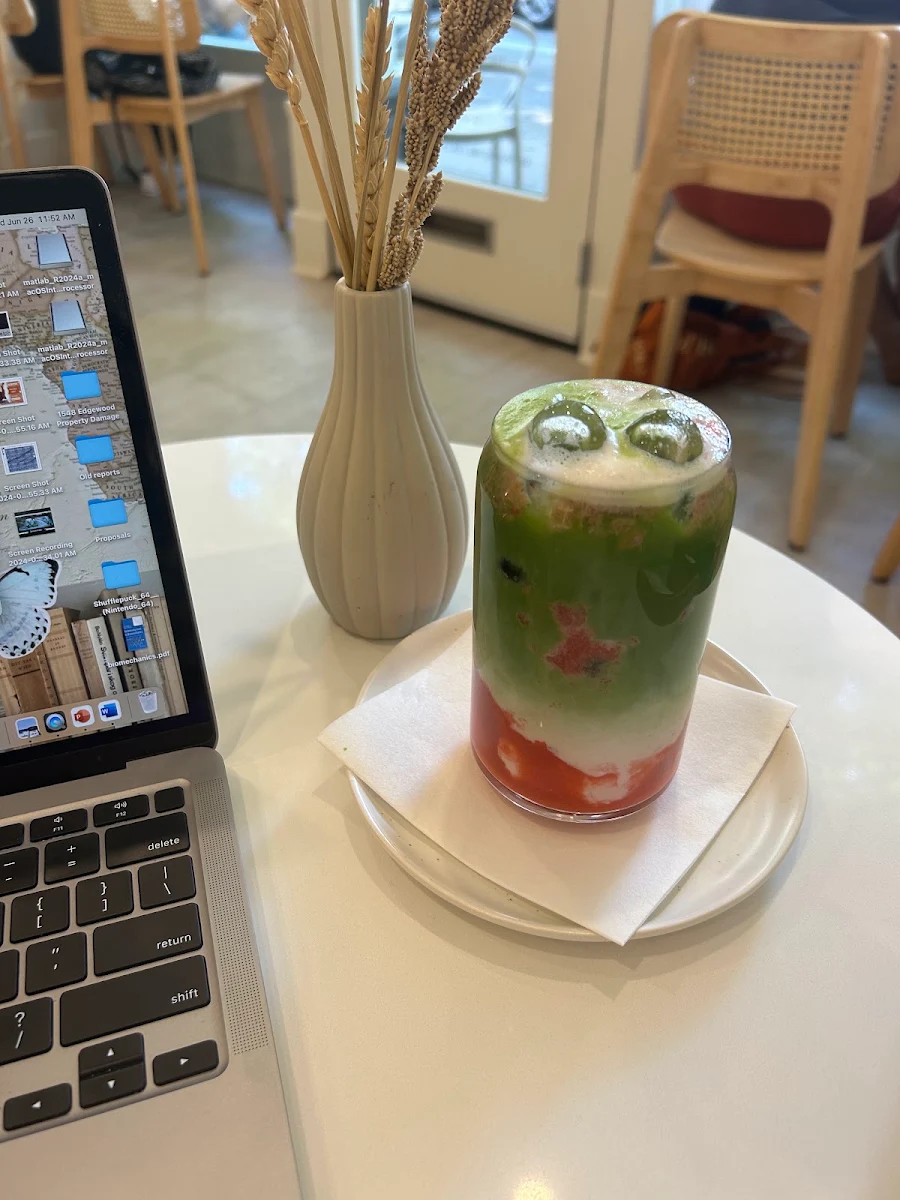 Strawberry Matcha Latte
