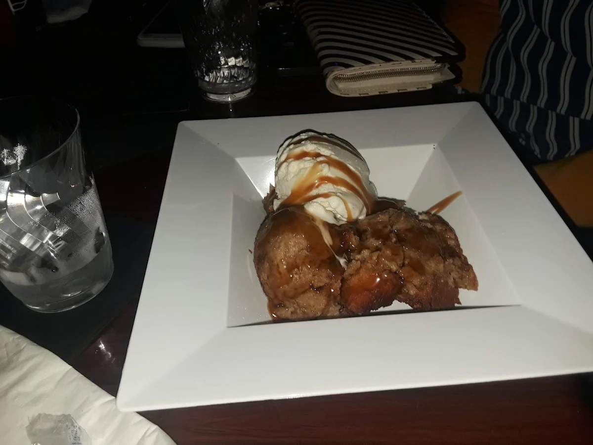 Bread Pudding with Vanilla Ice Cream