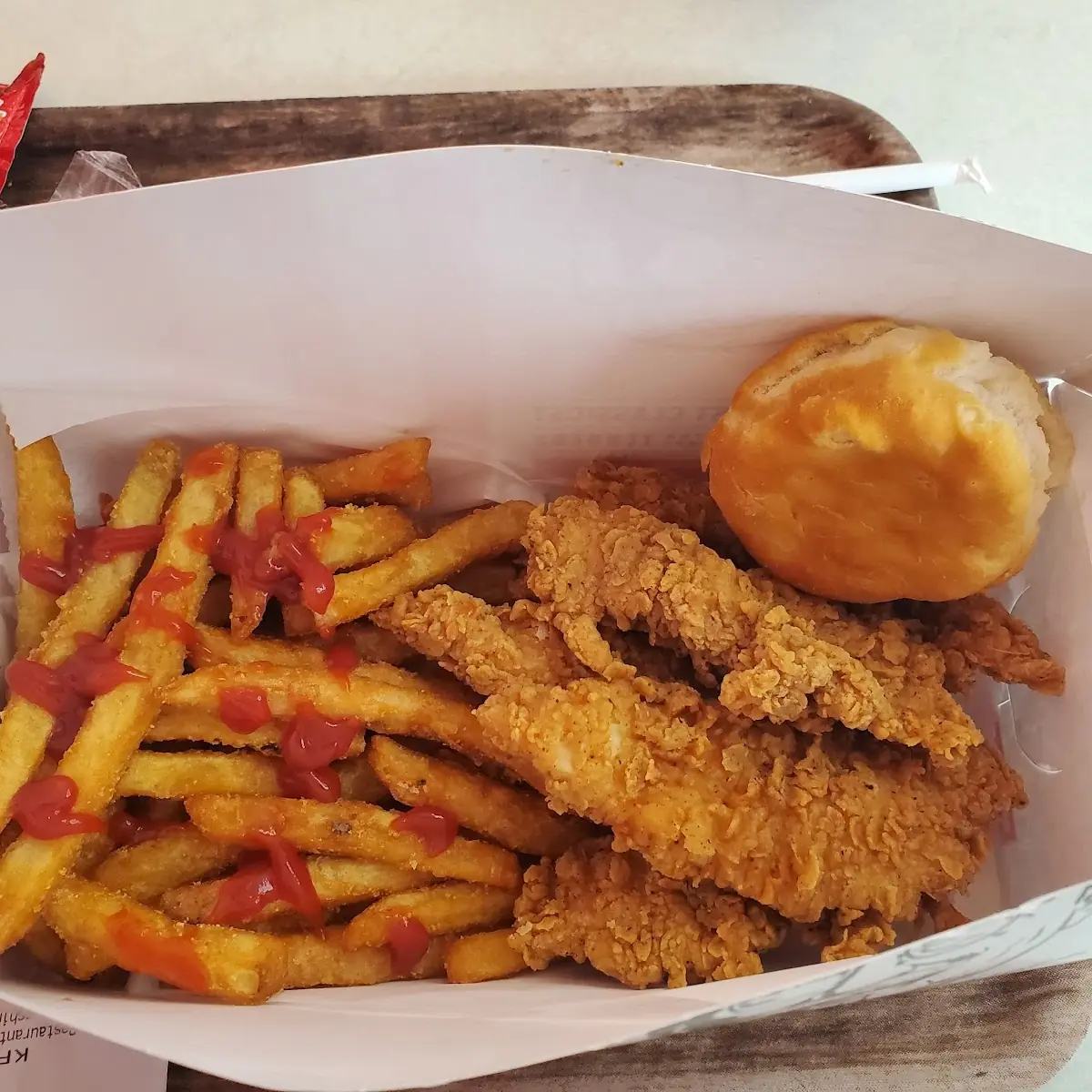 Fried Chicken and Potato Wedges