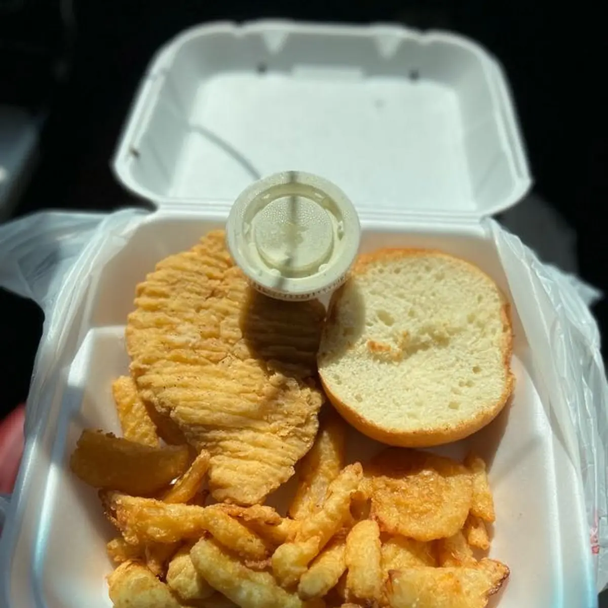 Crispy Chicken Sandwich with Onion Chips