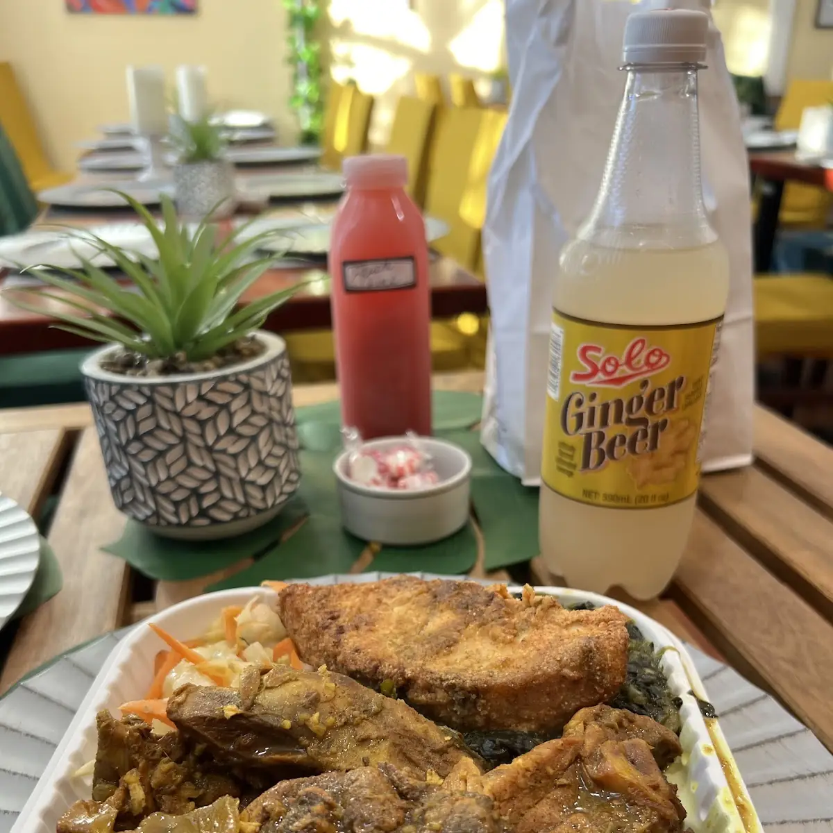 Stew Chicken and King Fish