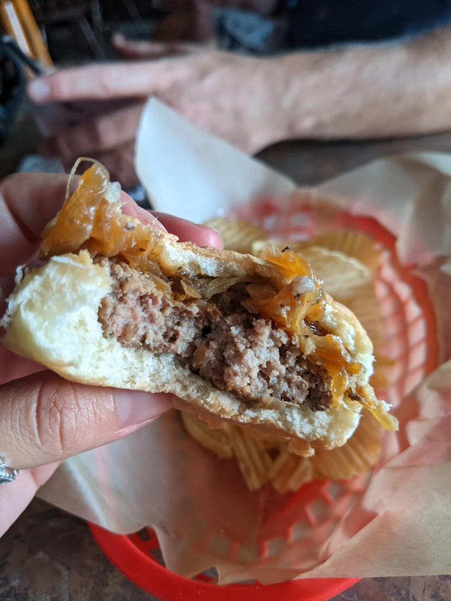 Tony Burger with Grilled Onions