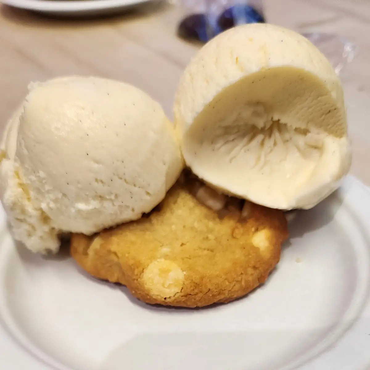 White Chocolate Macadamia with Vanilla Ice Cream