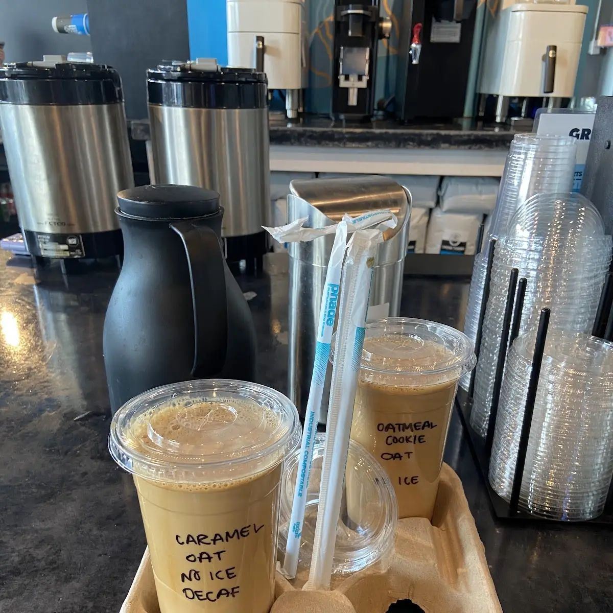 Oatmeal Cookie Latte and Caramel Latte