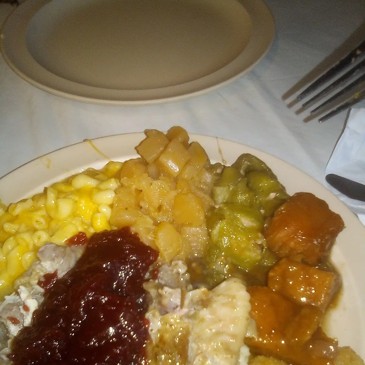 Rutabagas Okra Mac and Cheese Cornbread Dressing Yams Popcorn Shrimp