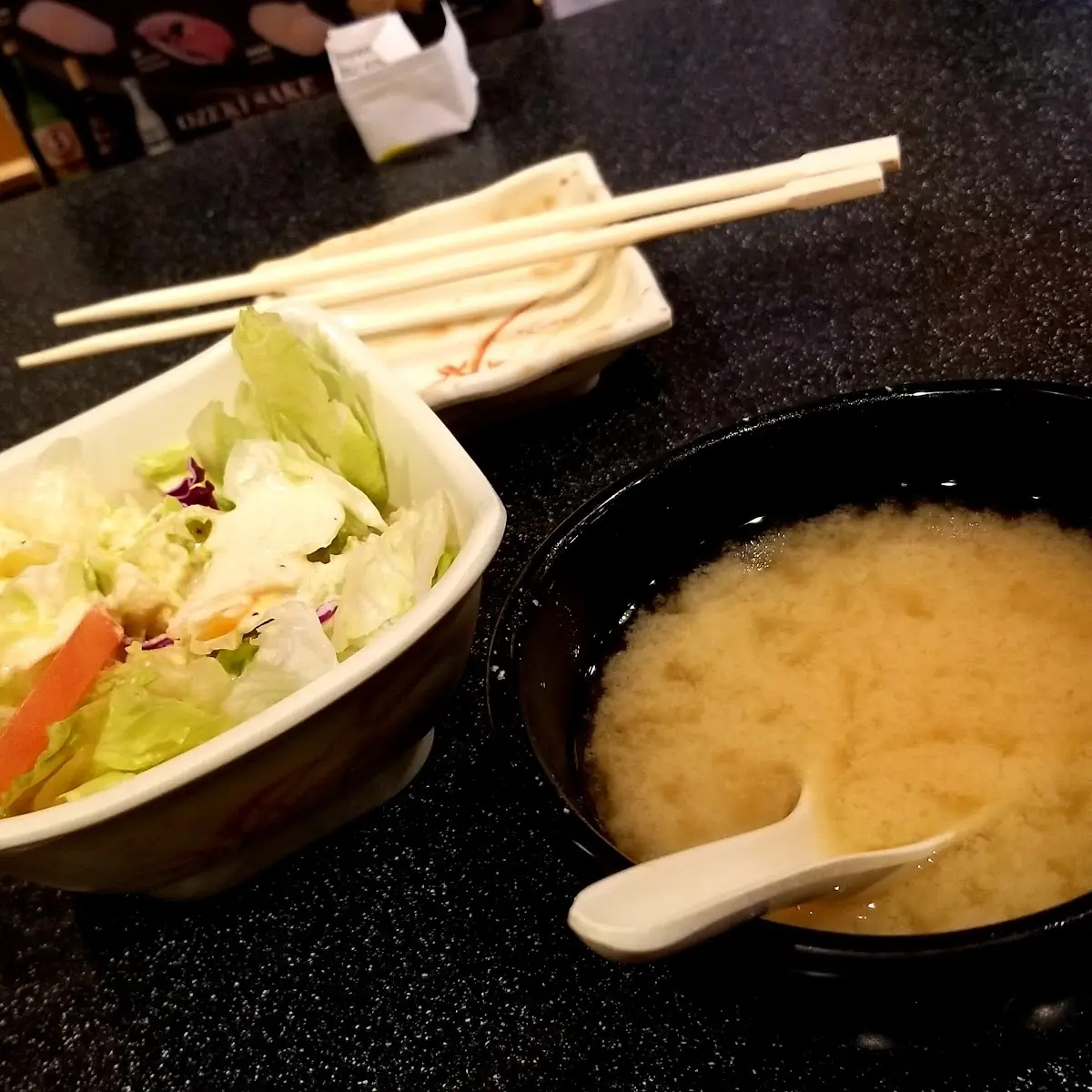 Miso Soup and Salad