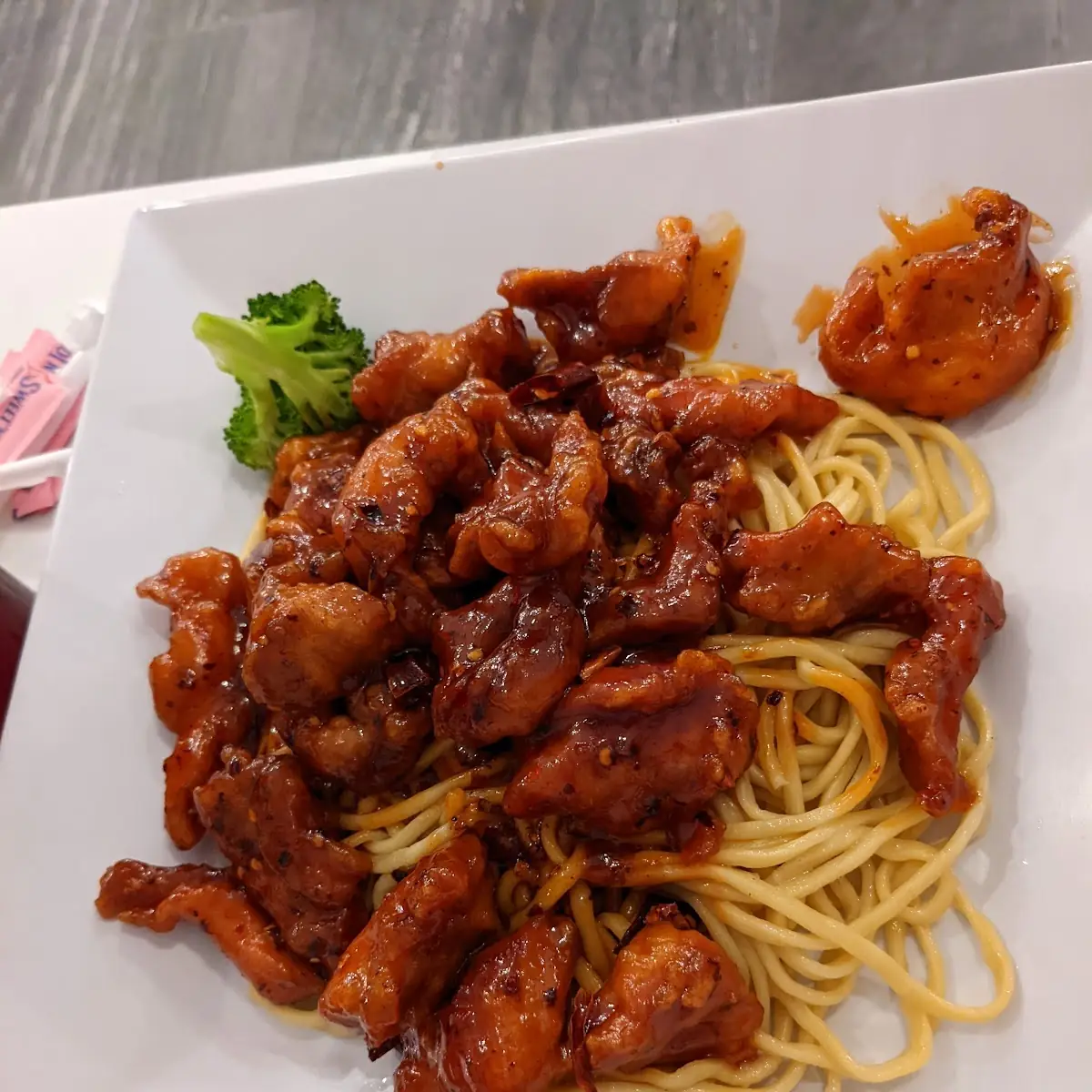 General TSO's Chicken with Hand Pulled Noodles