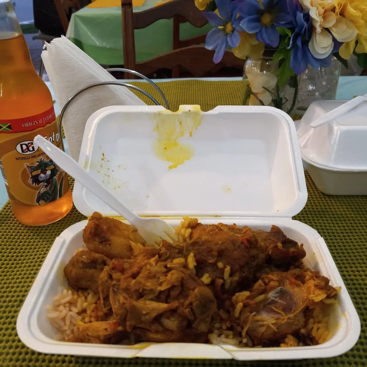 Curry Goat and Curry Chicken Combo