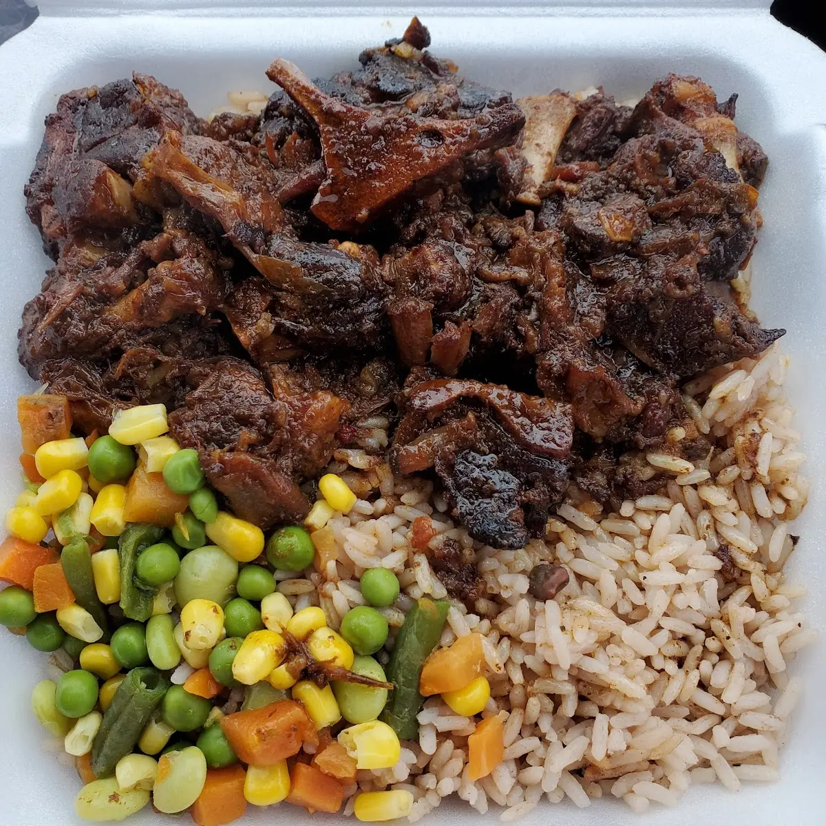 Jerk Chicken and Oxtail Combo
