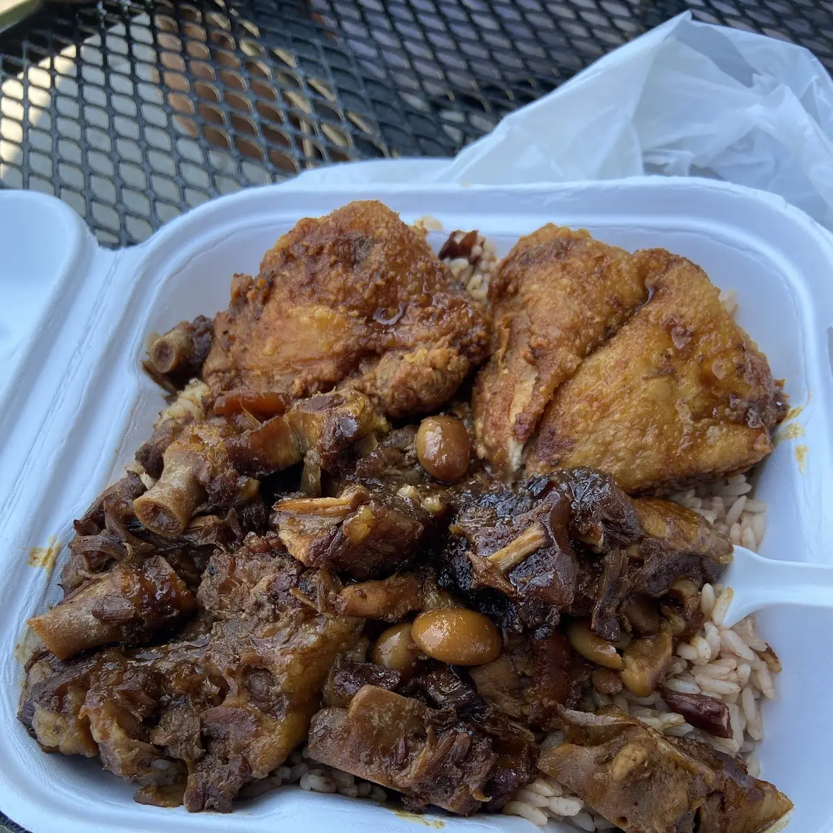 Ox-Tail Fried Chicken Dinner