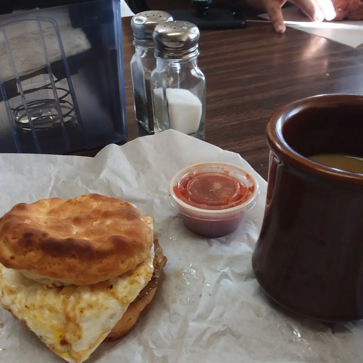 Egg and Sausage Biscuit