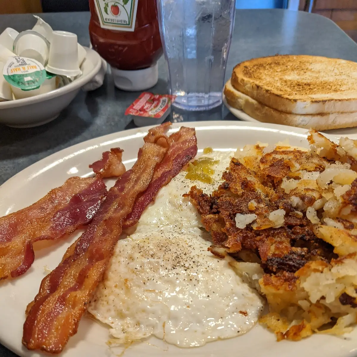 Eggs and Bacon Sausage or Ham