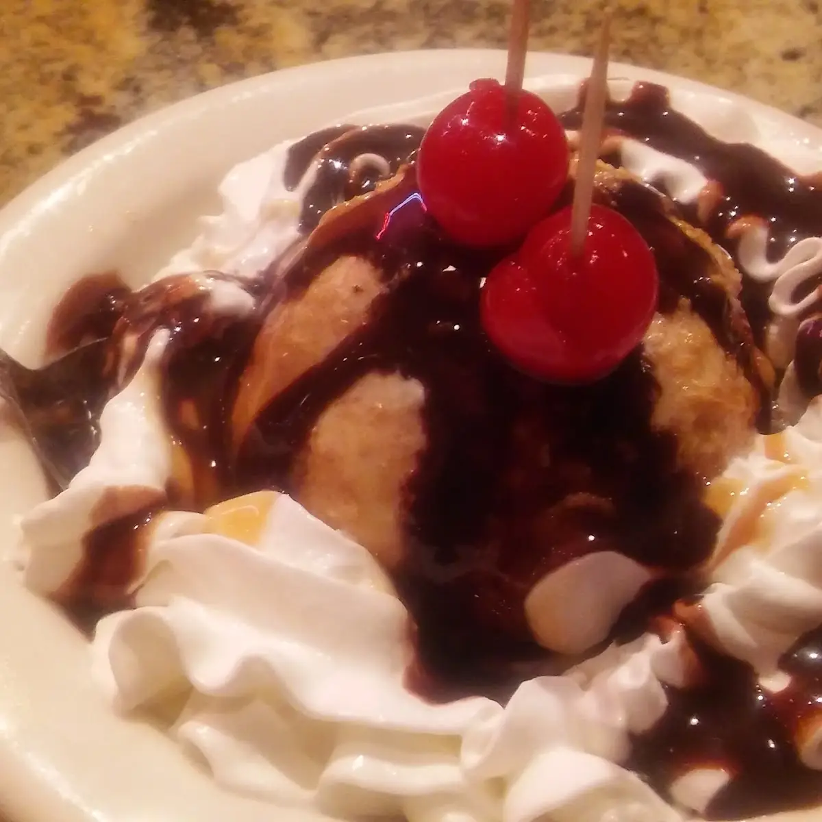 Fried Ice Cream Sundae