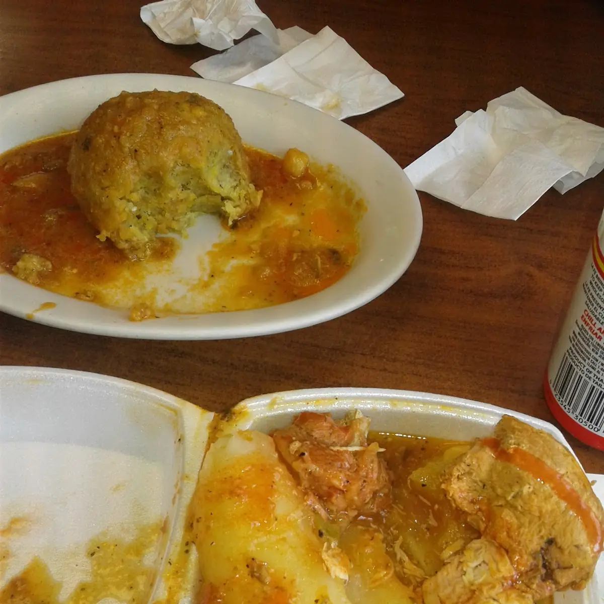 Yucca Chicken and Fried Plantains