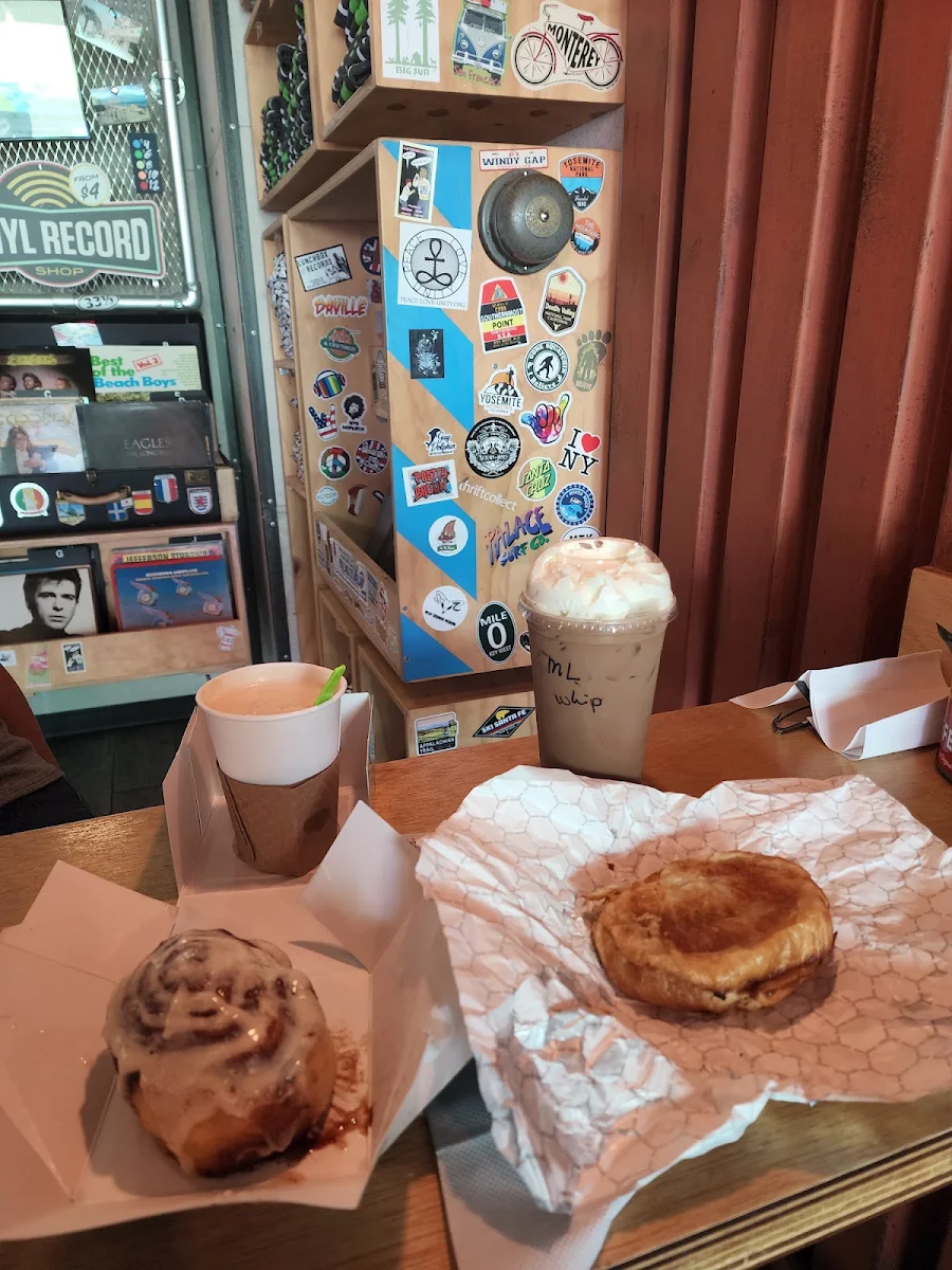 Iced Coffee Bacon Egg and Cheese