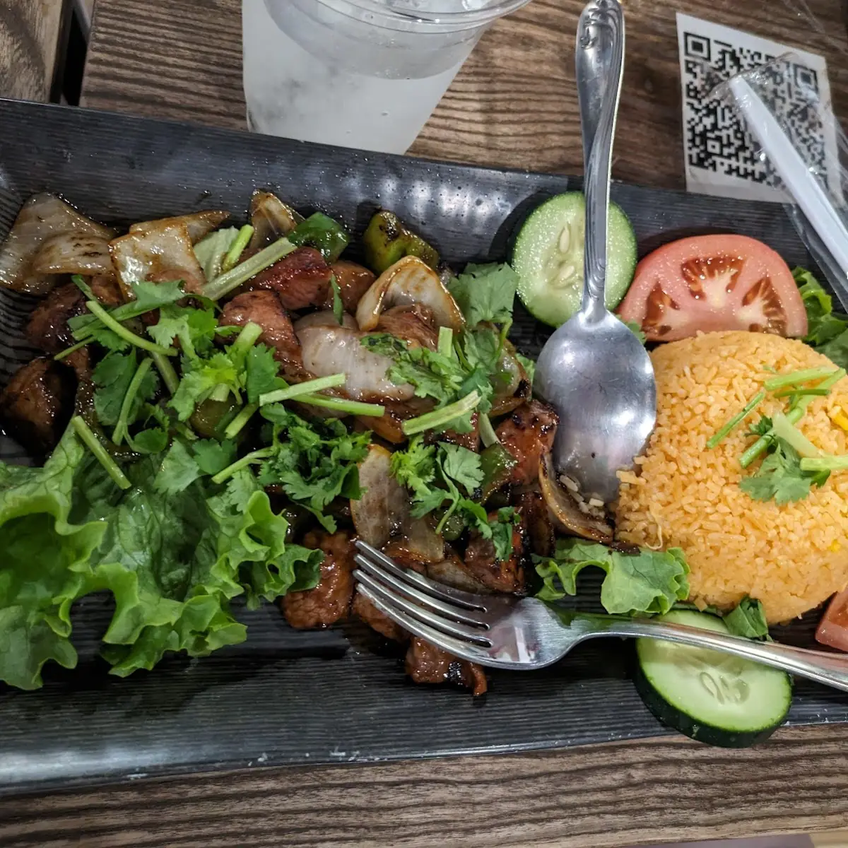 Shaking Beef Steak And Egg Cơm Chiên Bò Lúc Lắc