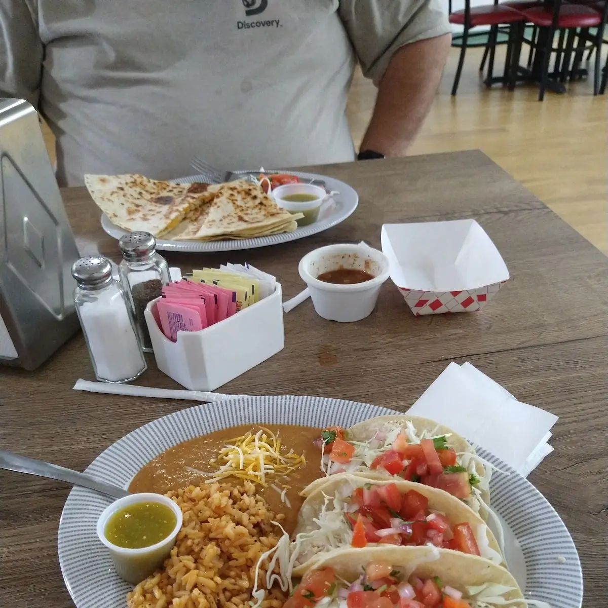 Chicken Tacos with Beans and Rice