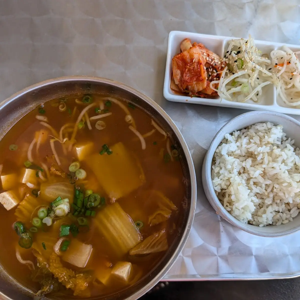 Kim Chee Soup with Side Ban Vhan