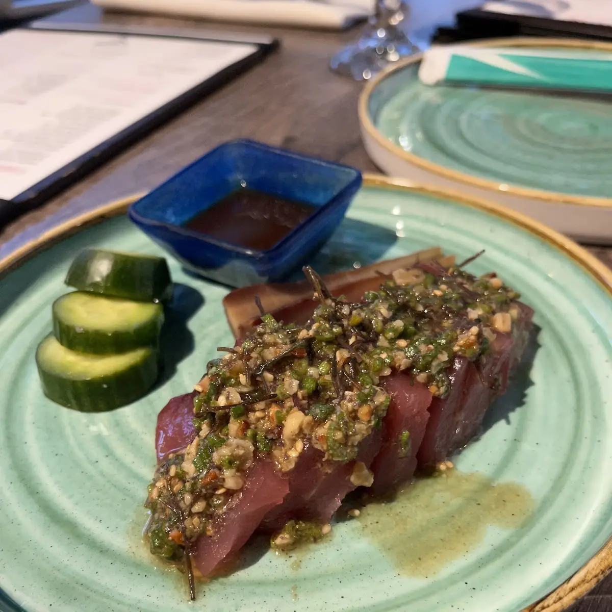Garlic Crusted Ahi Tuna