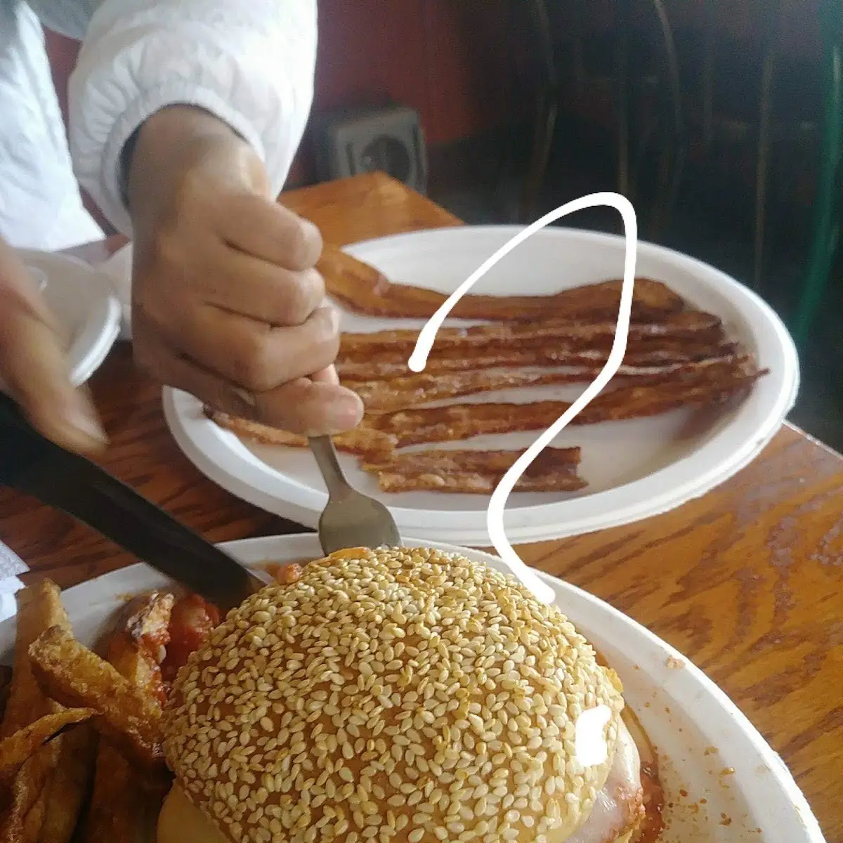 Bacon Cheeseburger and a Side of Bacon