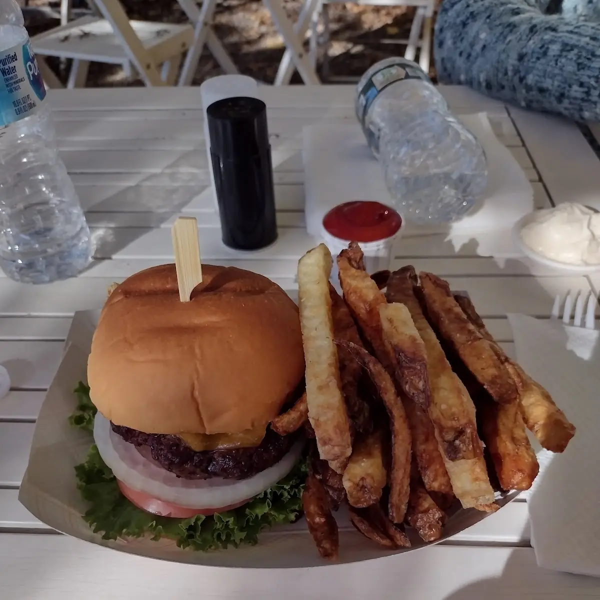 Hamburger with Hand Cut Potatoes