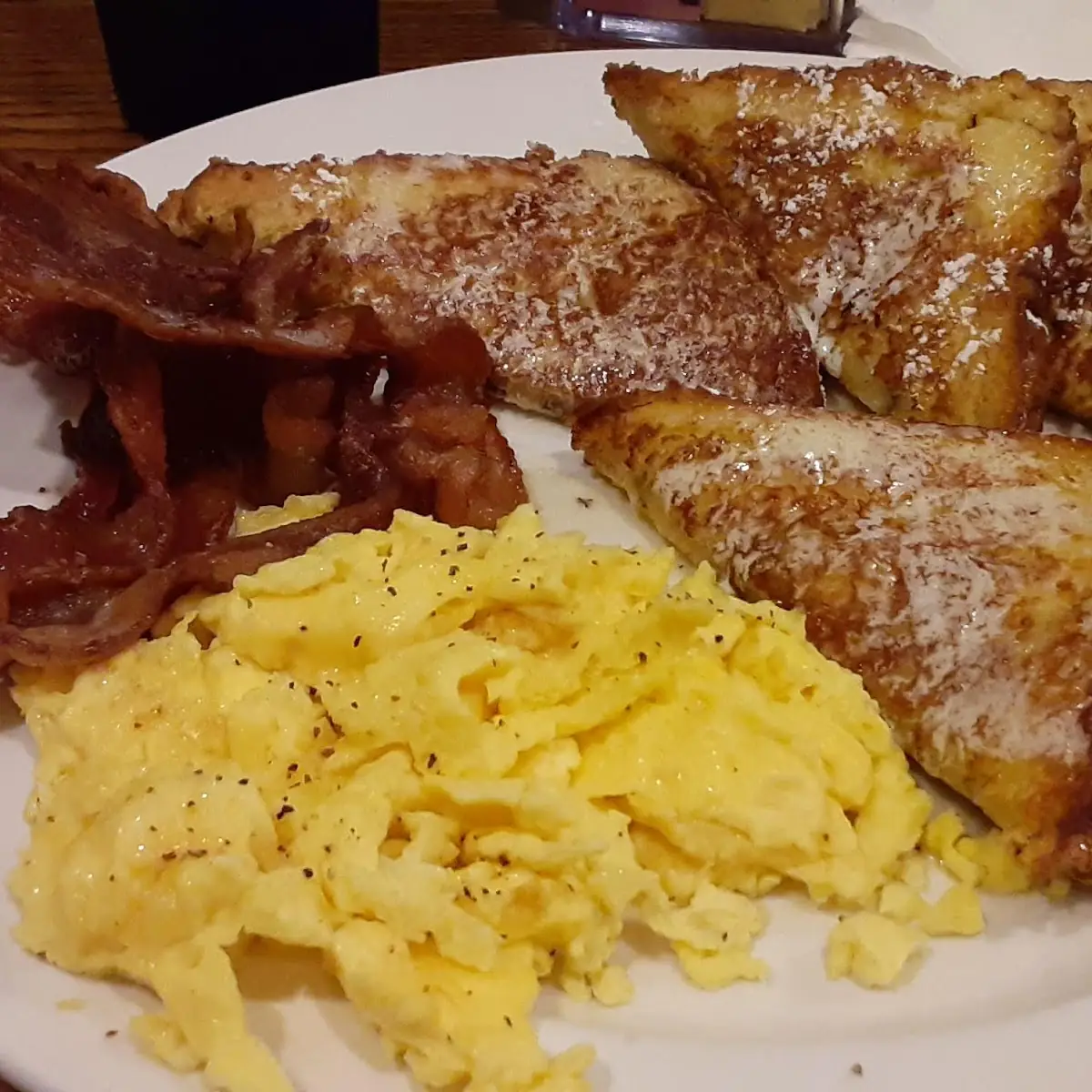 French Toast with Bacon and Eggs