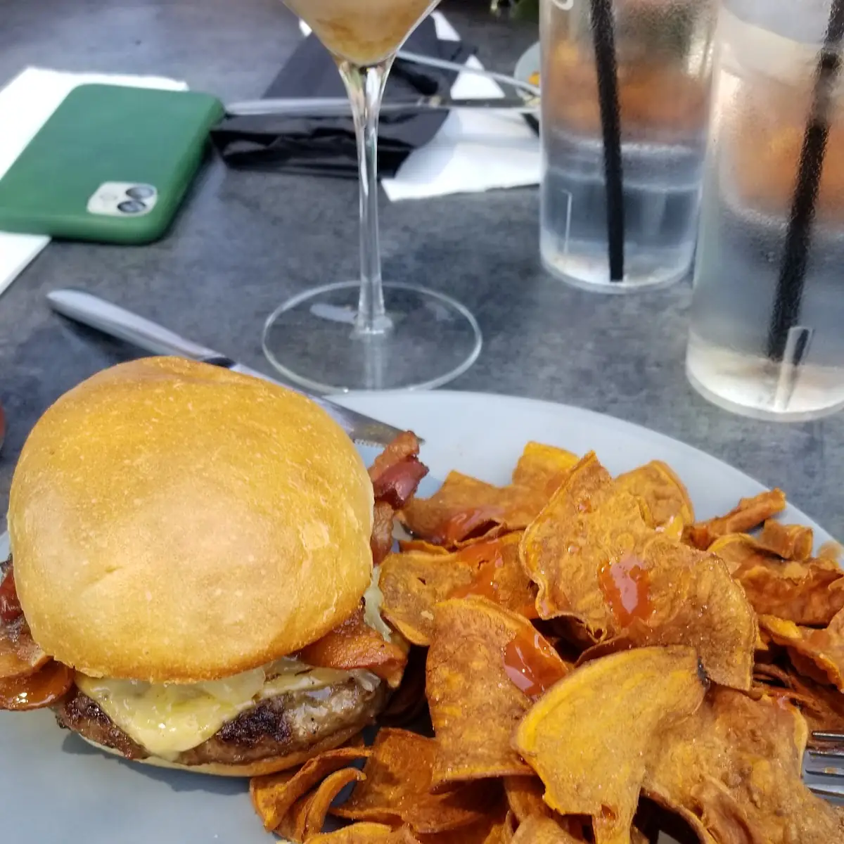 Sacral Burger and Chips