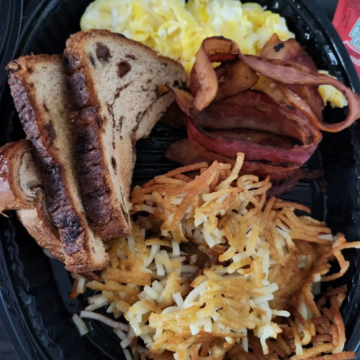 Hashbrowns Bacon Eggs Toast