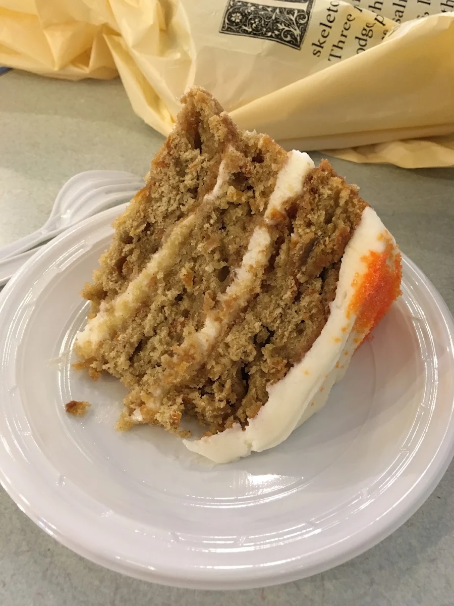 Carrot Cake Slice Contains Nuts
