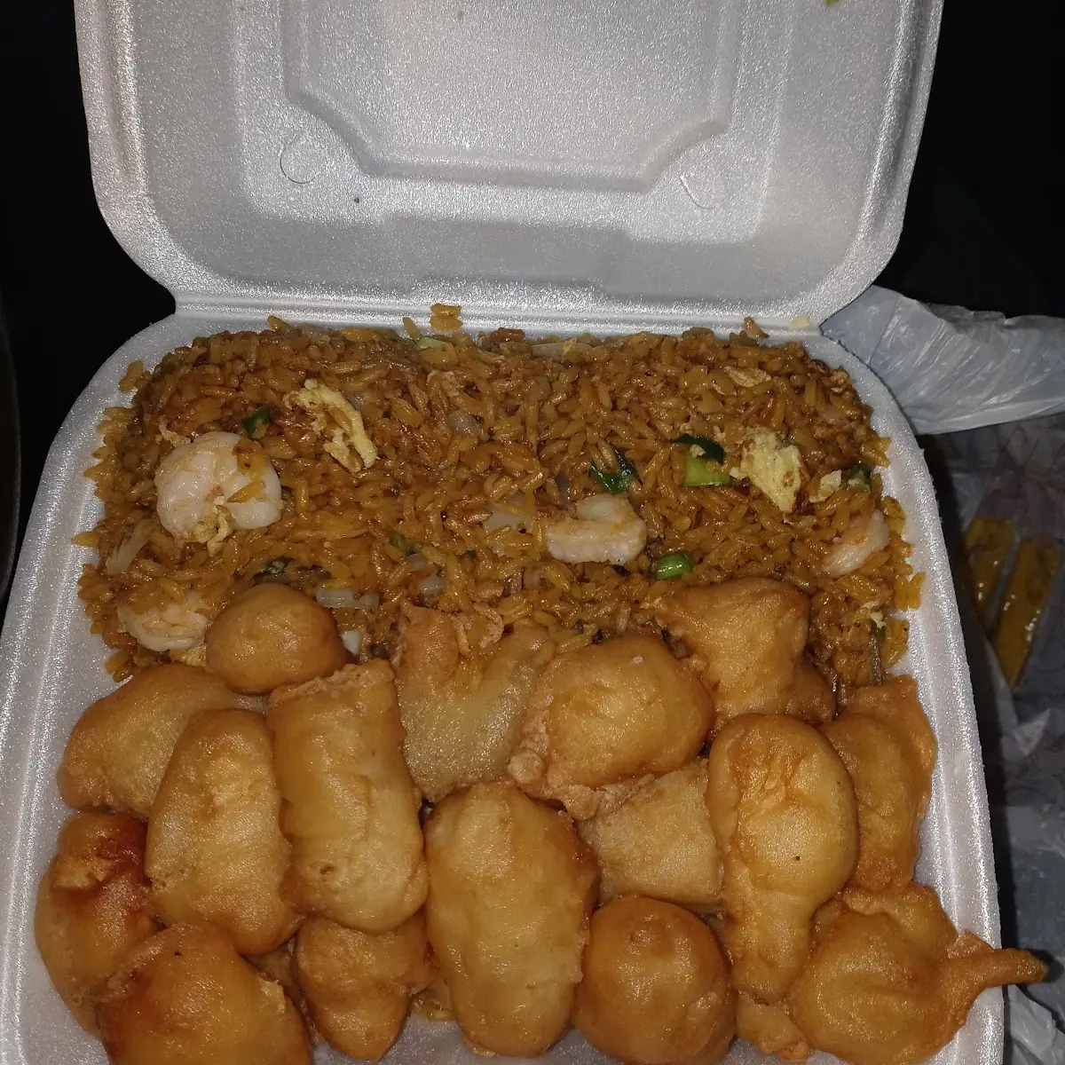 Sweet & Sour Chicken with Shrimp Fried Rice