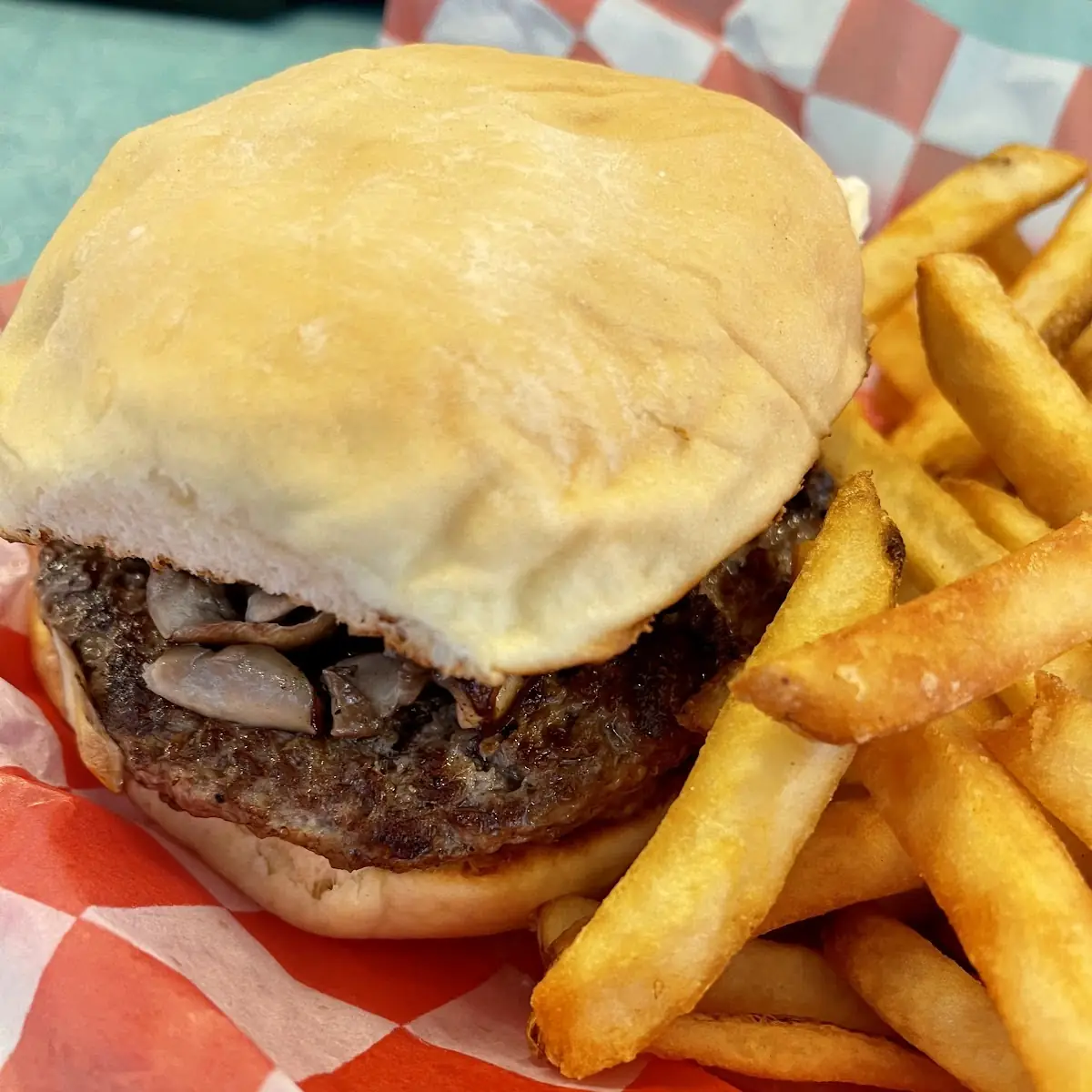 Mushroom Swiss Burger