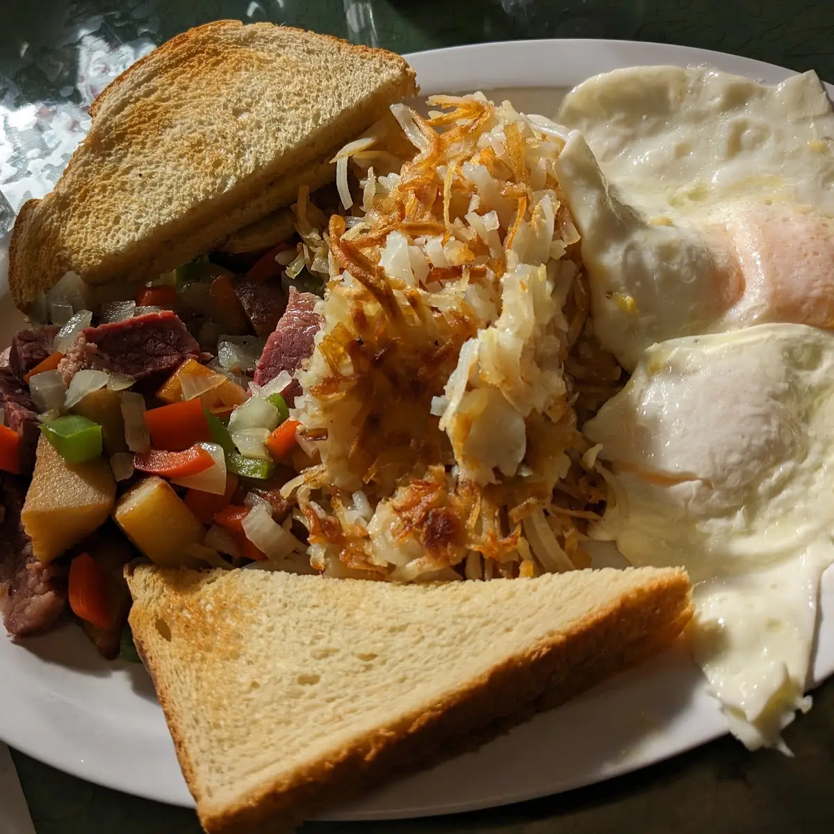 Served with Hash Browns